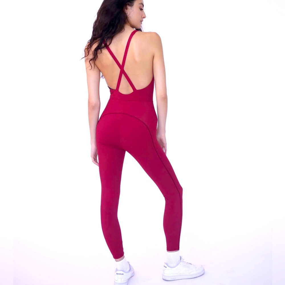 Liberty Unitard in Tango Red by Wear One's At, S, Small